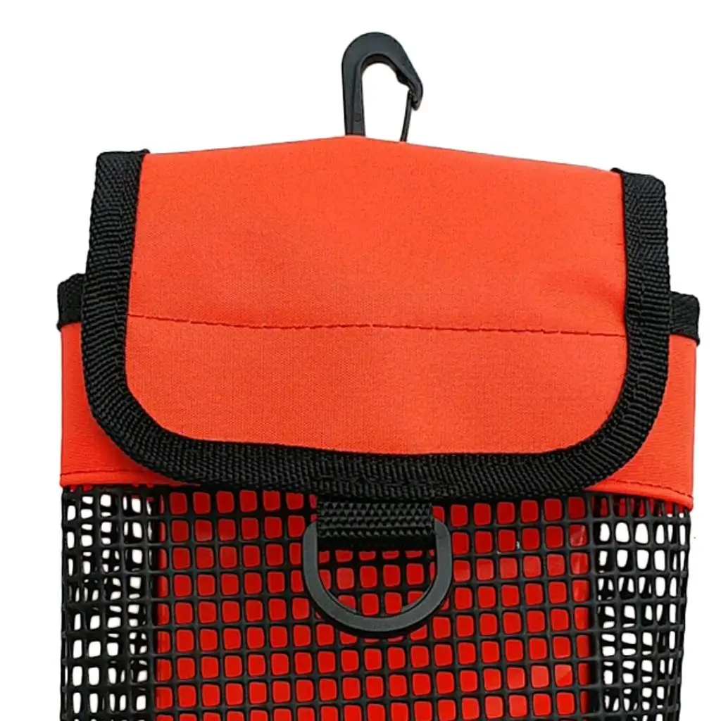 Duty Compact Mesh Gym Storage Bag Scuba Diving Reel Bolt Snap SMB Safety Marker Buoy Mesh Gear Bag Equipment Holder Carry Pouch