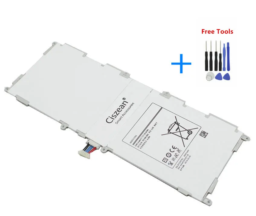 1x6800 мА/ч, EB-BT530FBE Замена Батарея для Samsung Galaxy Tab 4 10," T530 T531 T535 SM-T530NU+ набор инструментов для ремонта