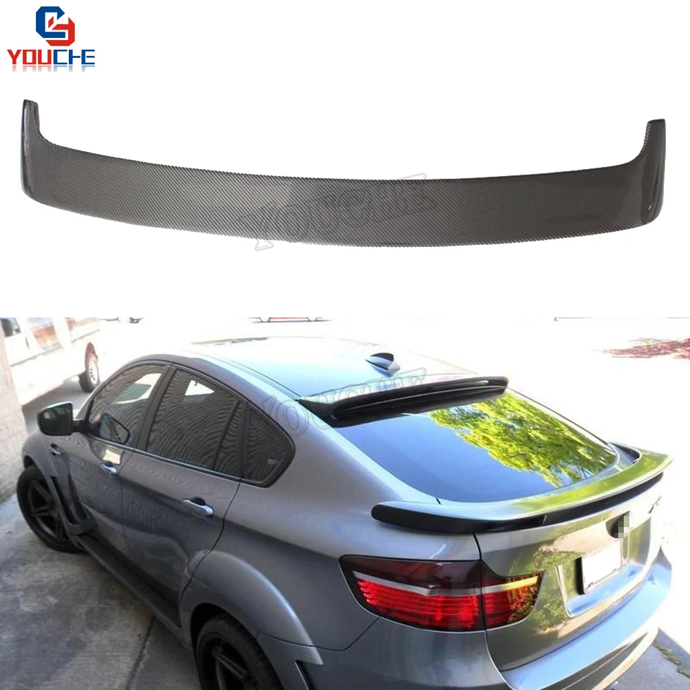 Спойлер на крышу E71 из углеродного волокна спойлер заднее стекло для BMW X6 2008 2014 SUV HM