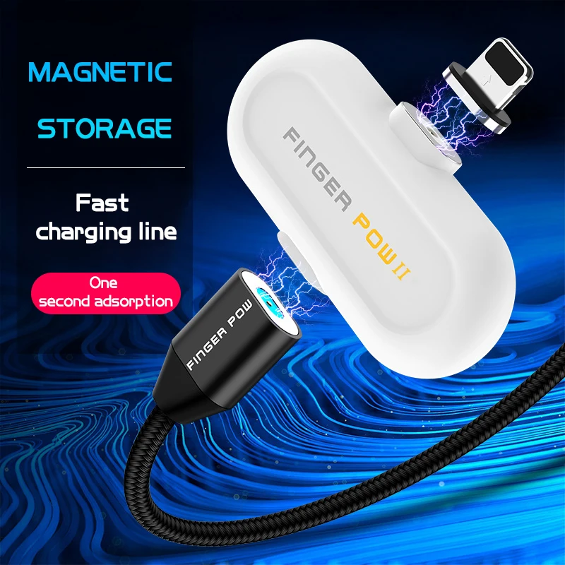 

Fingerpow 1000mah Mini Magnetic Power Bank Portable Fast Charging Poverbank Type C Mrico For Android iPhone X External Battery