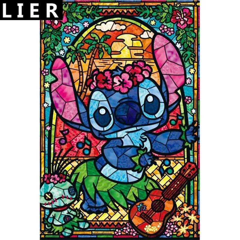 LIER 5D diamond embroidery Cartoon anime clown painting full square mosaic cross stitch pattern h366 | Дом и сад