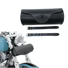 1 шт. мотоциклы мотороллеры круглая форма ствола черная искусственная кожа сумка для инструмента Подходит для Harley Универсальный
