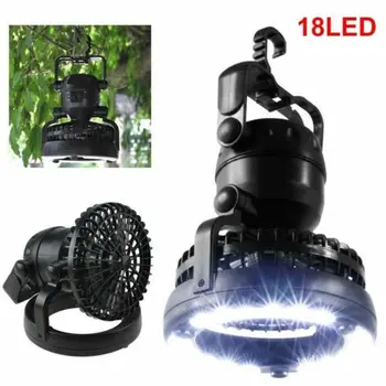 

Portable Outdoor Hanging Camping Fan and Tent Lantern Light with 18 LED Lights