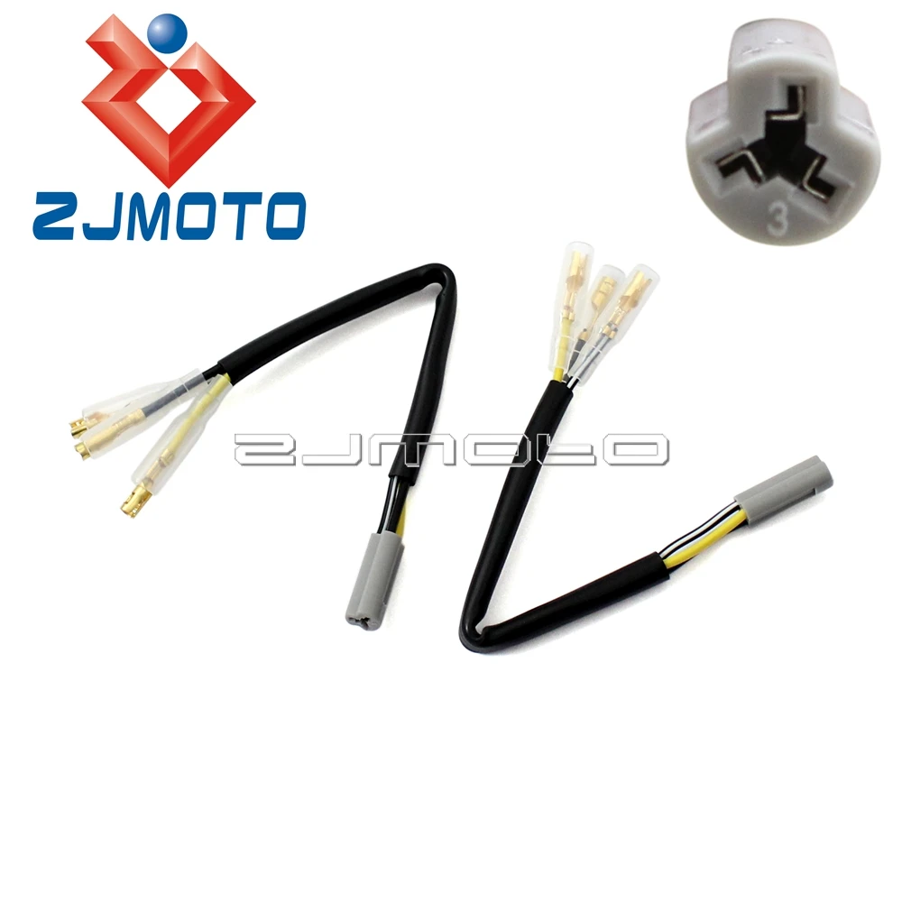 

Motorcycle Turn Signals Wiring Adapter Plug Harness Connectors For Yamaha YZF R6 R1 FZ6 FZ6R FZ09 FZ10 FZ-1 TMAX Indicator Leads