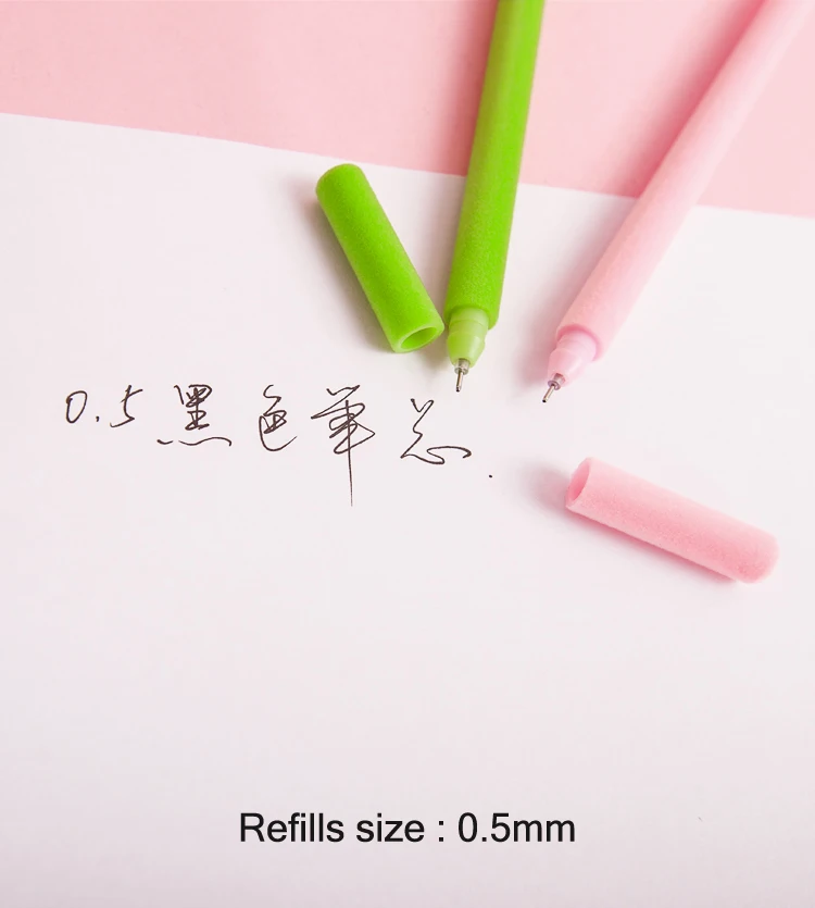 JIANWU 1pc Originality Fluffy gel pen Delicate and comfortable signature pen cute neutral pen Student pens 0.5mm