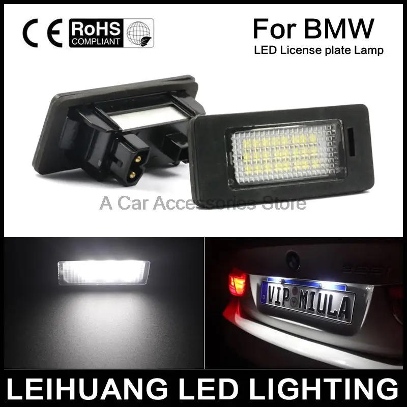 24 LED 3528 SMD светодиодные лампы для номерного знака 6000K холодный белый подходит BMW E82