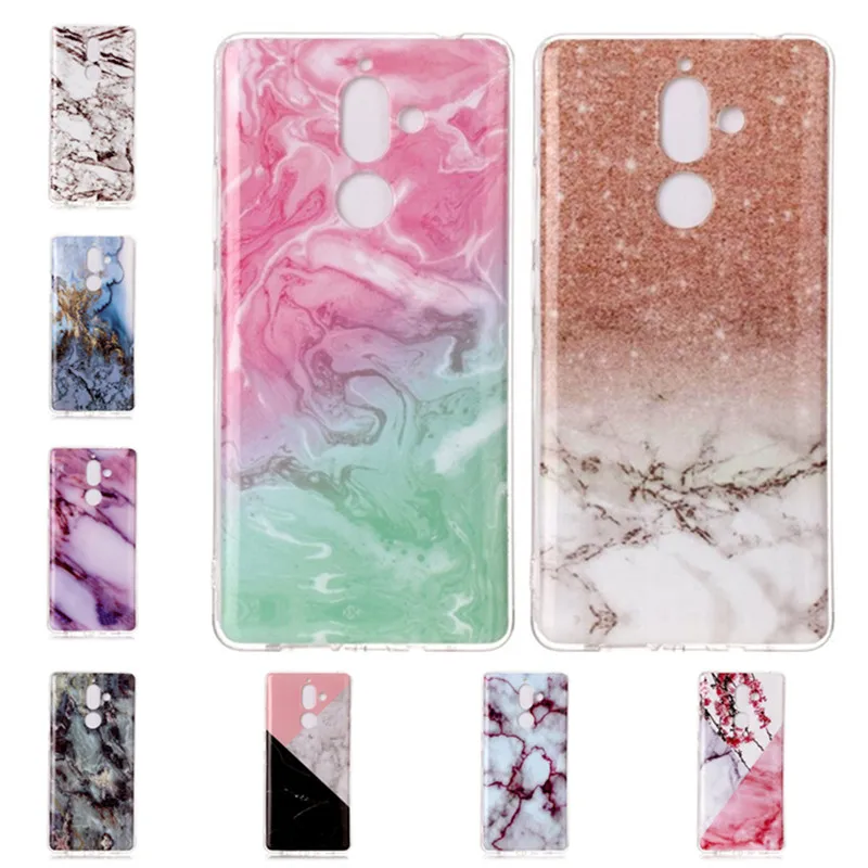 

Soft TPU Case for Nokia 7 Plus Silicon Marble Mobile Phone Bag Back Cover Skin for Nokia 7Plus Fashion Coque Etui Capinha Hoesje