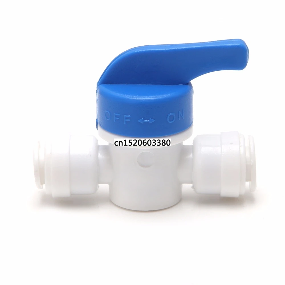 

Free_on Equal Straight 1/4'' OD Hose Quick Connector Ball Valve RO Water Filter Kitchen