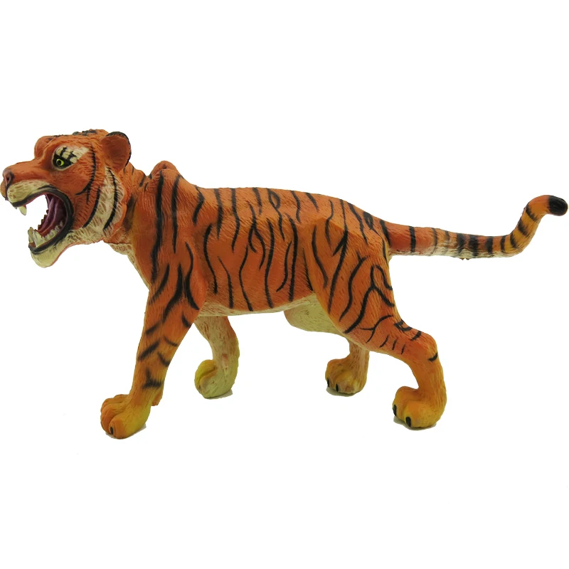 Yellow Tiger Simulation Dolls Animal World Wildlife Animal Model Toys