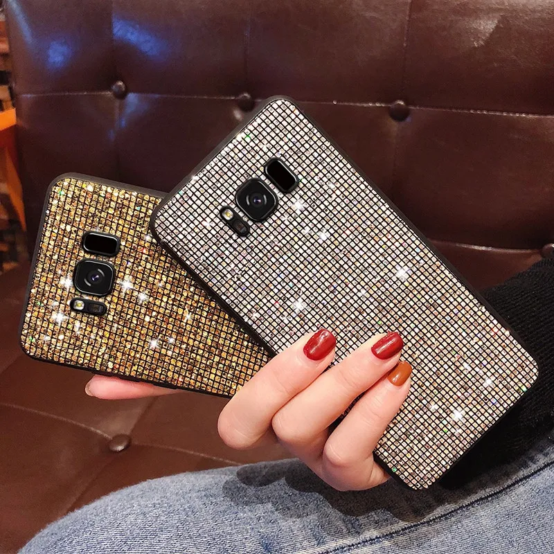 

Glitter Phone Case for Samsung Galaxy S8 S9 Plus S10 S10E Huawei P30 Pro P20 Lite Mate 20 Bling Cover for iphone Xs Max X Cover
