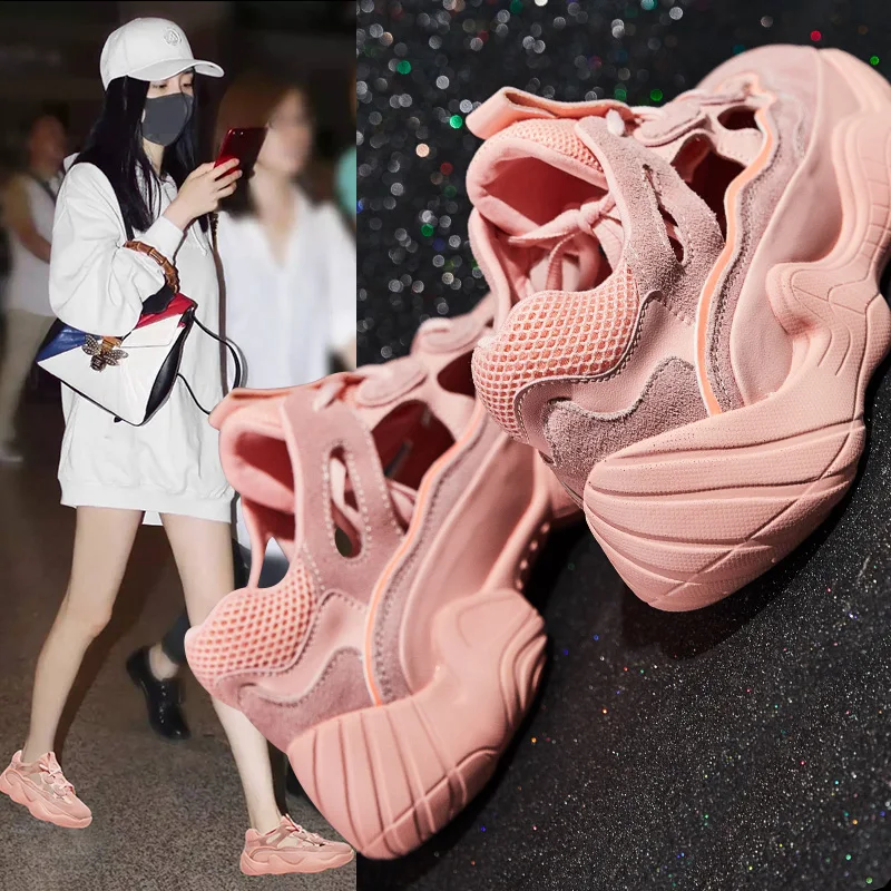 

MYCORON Women Top Brand Chunky Sneakers 2018 Fashion Women Platform Boots Lace Up Woman High Tops Shoes Sapatos Feminino