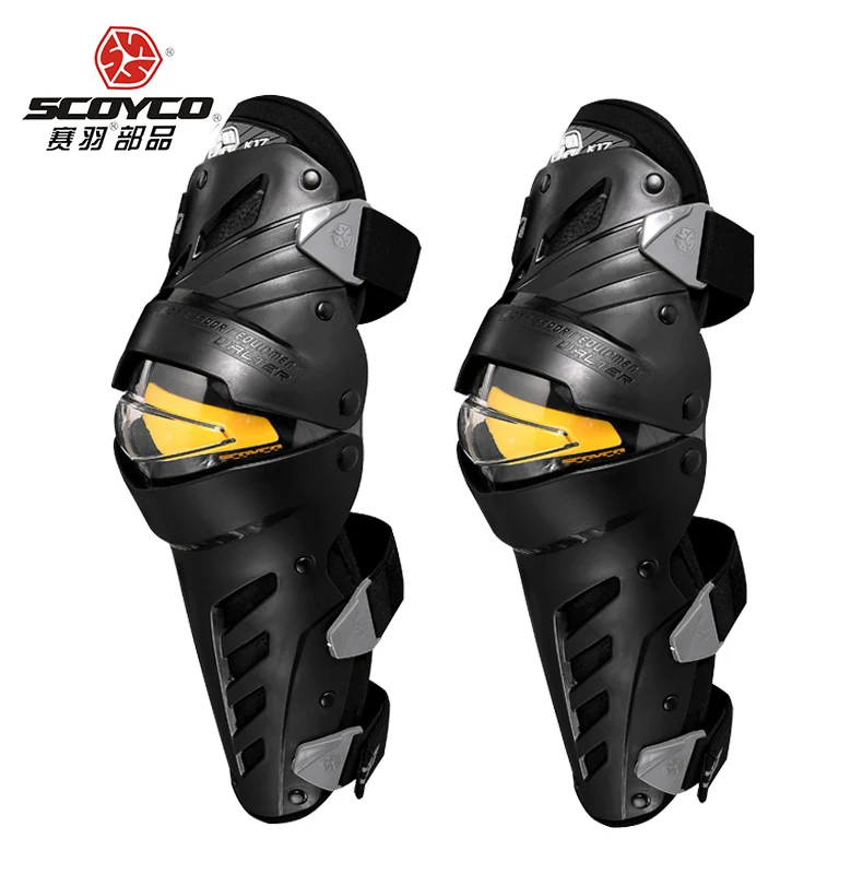 SCOYCO мотоциклетные Наколенники Защита колен для мотокросса гоночные щитки мотоциклетные наколенники мотоцикл мото Защитное снаряжение k12 - Цвет: K17 knee pads