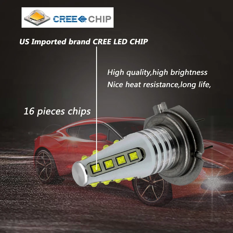 KEPUSI 2x H7 80W cree chip High Power Car LED Light Source Fog lamp Auto DRL Day running light Driving lamp Truck 12V 24V white KEPUSI 2x H7 80W cree chip High Power Car LED Light Source Fog lamp Auto DRL Day running light Driving lamp Truck 12V 24V white