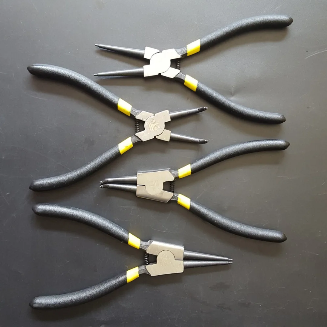 DWZ 4Pcs 7'' Snap Ring Pliers Plier Set Circlip Combination Retaining Clip Tool