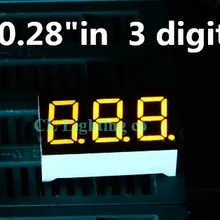 Желтый 3 бит 0,28 дюймов цифровой трубчатый светодиодный светильник 7 сегментный дисплей 22,6*10*6,1 мм Nixie трубка общий катод