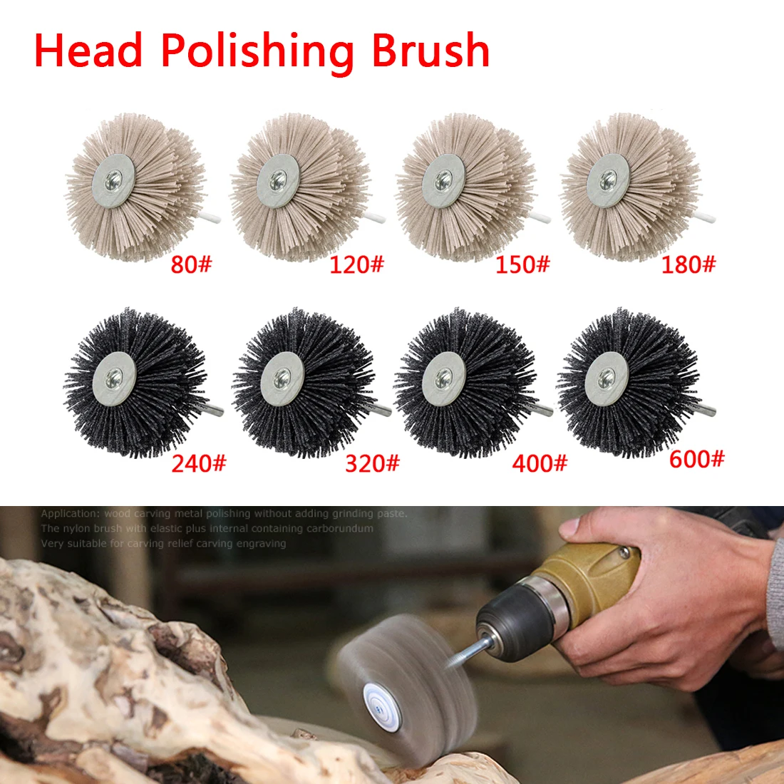 Abrasive Wire Grinding Flower Head Wood Furniture Mahogany Polishing
