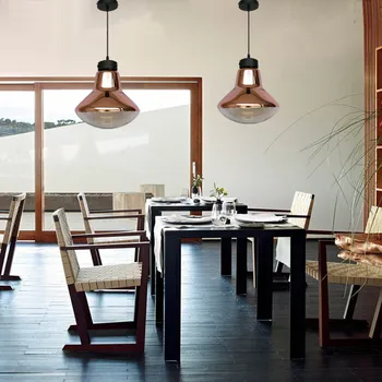 

Nordic Style Copper Glass Big Edison Bulb Dining Room Pendant Light Simplicity Cafe Study Light Free Shipping