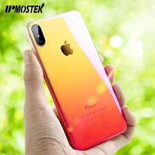 UPMOSTEK Phone Case For iPhone 7 8 10 Capinhas Gradient Color Ultra Thin Slim PC Hard Back Cover Case For iPhone X Case