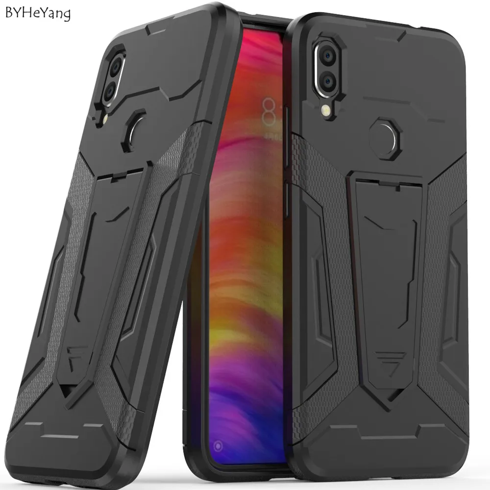 Чехол для Redmi Note 7 чехол Pro Жесткий ПК + Силиконовый ТПУ бампер противоударный Xiaomi