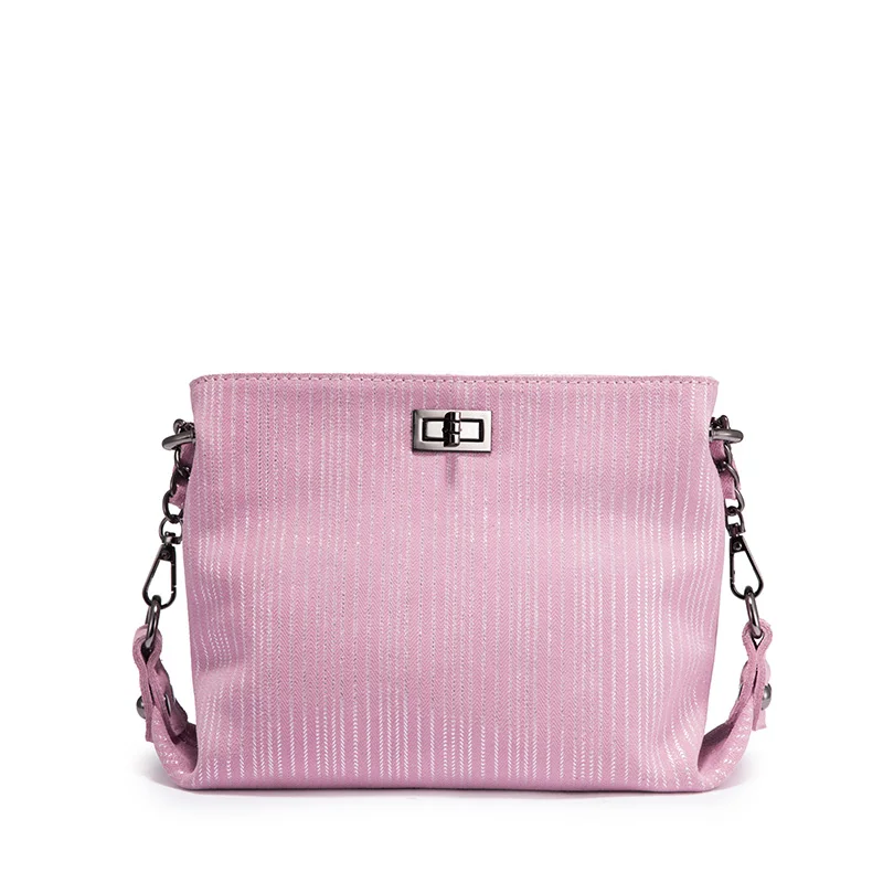 Сумки через плечо из натуральной кожи REALER, женская сумка через плечо, модная маленькая сумка-тоут, роскошные кошельки и дизайнерские сумки - Цвет: Pink