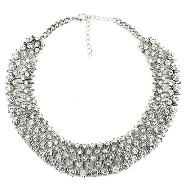 Новинка, ожерелье Kate Middleton, ожерелье s& Кулоны, модное роскошное колье, дизайнерское ожерелье с кулоном из кристаллов, массивное ювелирное изделие A2209 - Окраска металла: Silver