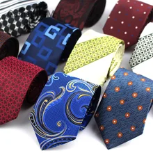 Мужской деловой галстук, формальный, полосатый, в горошек, жаккардовый, свадебный галстук для мужчин, 7 см, классический, корбата, галстук Gravata