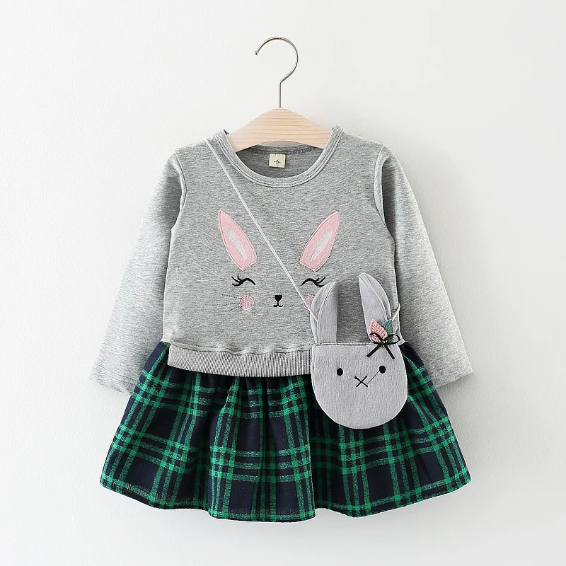 

Spring Cute Kids Dresses For Girls Long Sleeve Winter Baby Girl Clothes Plaid Baby Dress Causal Children Girl Dresses 1-6Y