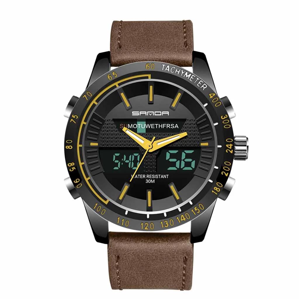SANDA мужские s часы Топ бренд Роскошные военные часы мужские Авиатор аналоговые цифровые часы для мужчин армейские Relogio Masculino