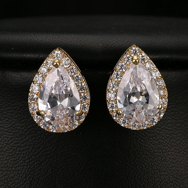 Maya Hot Water Drop Design Pear Cut Top Quality Cubic Zirconia Maya Hot Water Drop Design Pear Cut Top Quality Cubic Zirconia Earrings Luxury Jewelry Female