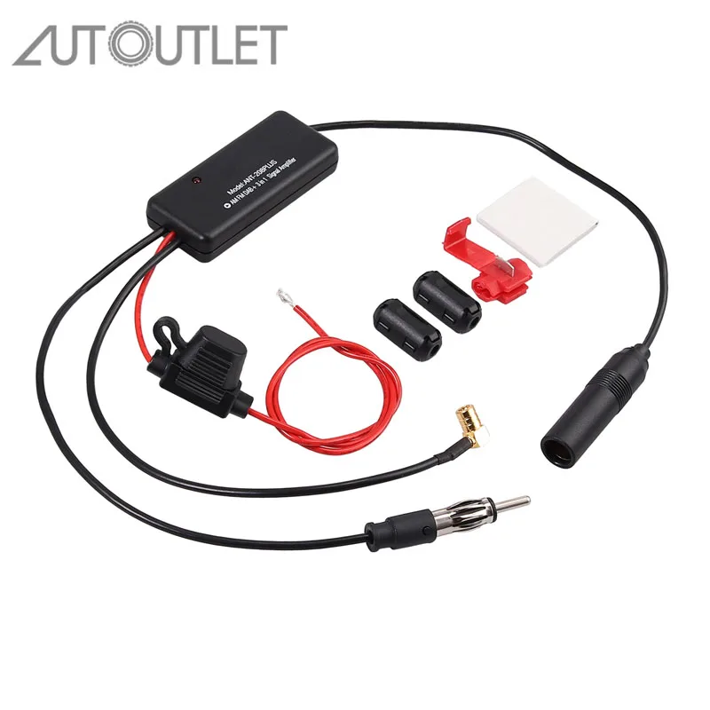 AUTOUTLET FOR 3 in 1 DAB+ AM FM Car Antenna aerial splitter Radio Signal AMP Amplifier Booster Strengthen ANT-208PLUS