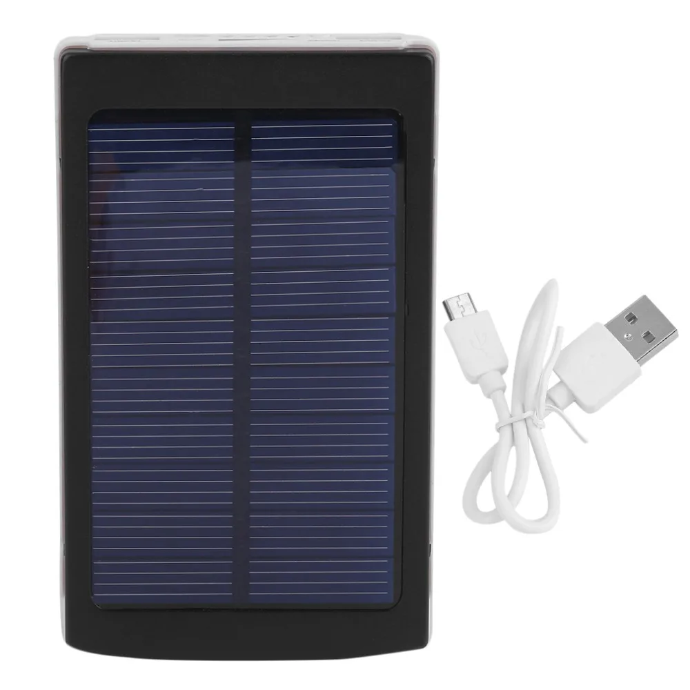 

Portable 30000MAH Powerbank Large Capacity Solar Powered Phone External Power Bank Battery Power Supply Charger For Iphone 7 8