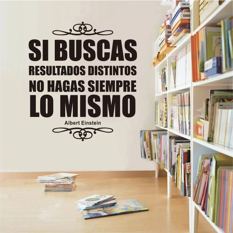 Виниловые наклейки на стену, цитаты на испанском А. эйнштейне, буквы, наклейка на стену, художественный Декор дома, украшение дома, Фреска DW0679