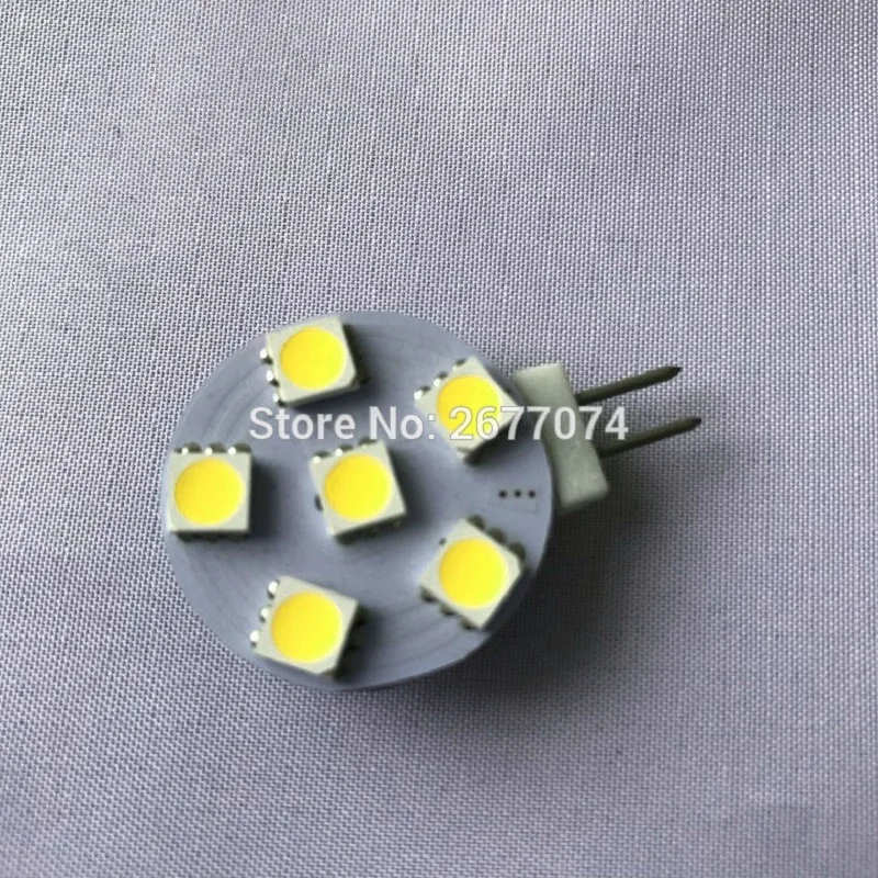 

G4-6SMD-5050-DC10-30V/AC8-18V-2.5W LED Bi-pin Lights 10PCS JTFL159