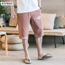 Китайский Стиль Для мужчин льняные Короткие хлопковые шорты Для мужчин льняные шорты Бермуды, Для мужчин s шорты Хо Для мужчин s мужские шорты мужские