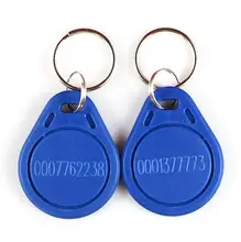 Fob chave RFID em cartão, 125 kHz 3 # tags forma cartão, tags keyfob, + min: 10 pcs