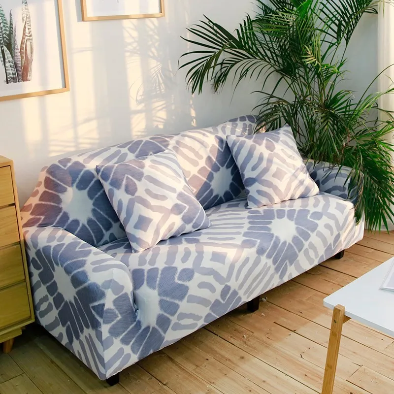 

Modern Geometric Printed Sofa Cover Spandex Stretch Slipcovers Tight Wrap All-inclusive Corner Sofa Towel Furniture Protector