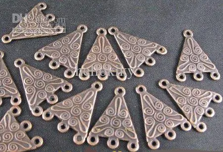 

150pcs Antiqued copper Color Metal spiral triangle 3-to-1 links A42C