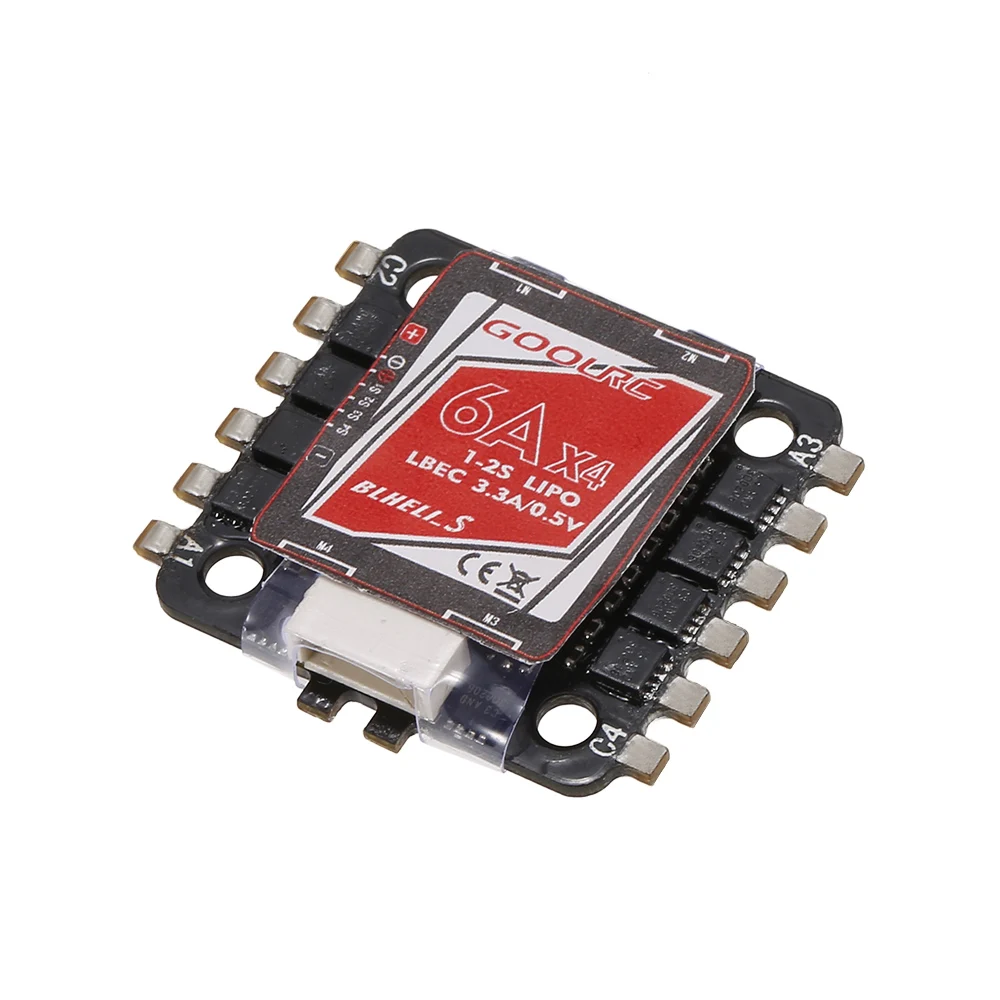 

Original GoolRC 4 in 1 6A ESC 1-2S BLHeli_S Oneshot125 Multishot for 80 90 100 Tiny Micro FPV Racing Quadcopter