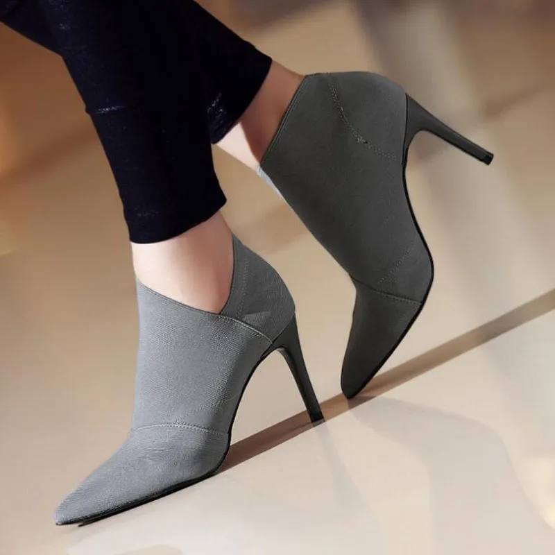 

DAFENP New 2019 Autumn Winter Fashion Boots women shoes woman botas mujer High Heels Leather Ankle Boots Sexy zapatos de mujer