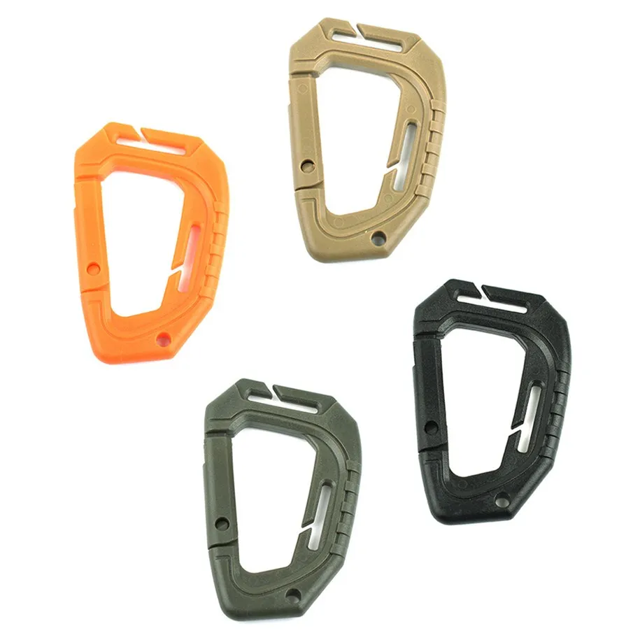 

1pc Shackle Carabiner Army D-ring Clip Molle Webbing Plasctic Backpack Buckle Snap Lock Link Carabiner Climb Clasp Clip Hook