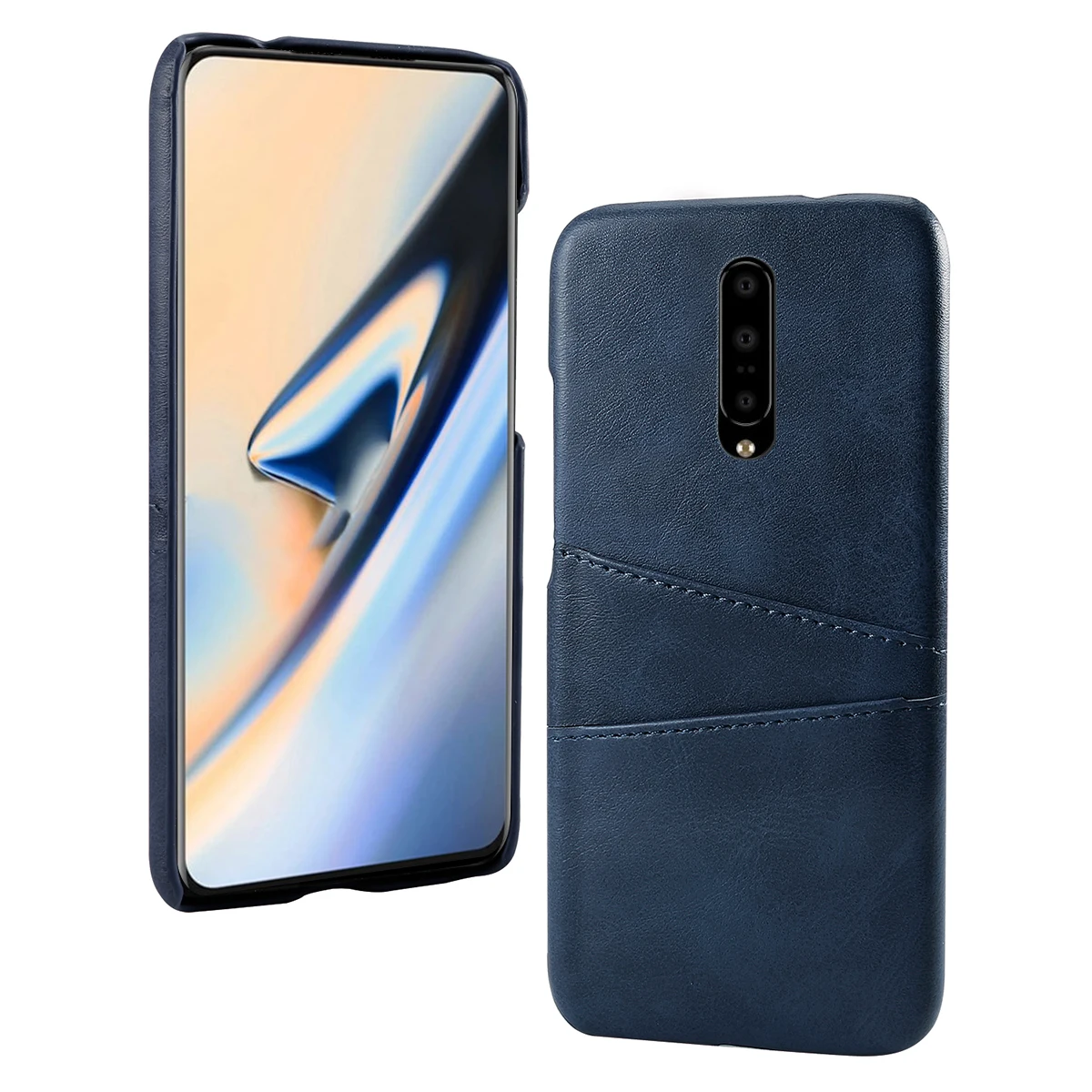 Для OnePlus 7T 7T Pro Чехол ретро из искусственной кожи Жесткий ПК против царапин держатель для карт задняя крышка для One Plus 7T 7 7 Pro чехол противоударный