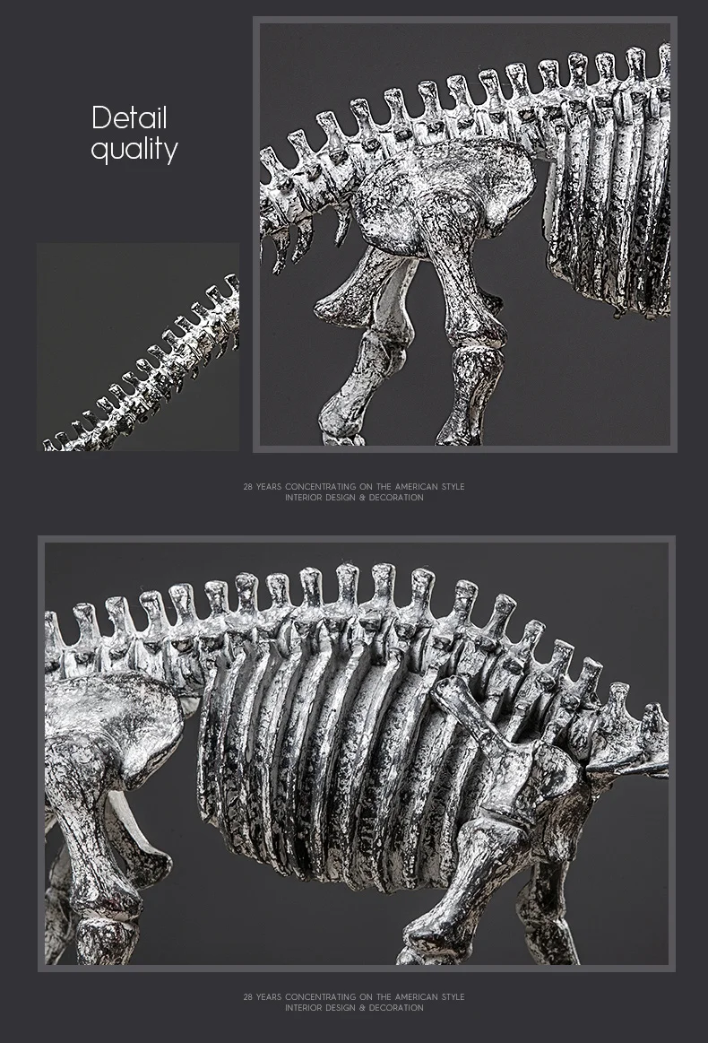 1 шт. модель ископаемых остатков динозавра Творческий вилла дом Моделирование животных гостиной домашнего интерьера ТВ шкаф ремесла LU621107