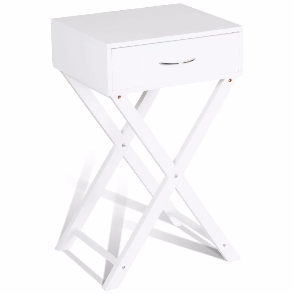 Giantex Nightstand X-Shape Drawer Accent side End Table Modern Home Furniture White HW55474WH Giantex Nightstand X-Shape Drawer Accent side End Table Modern Home Furniture White HW55474WH