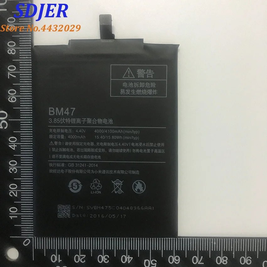 Для Xiaomi Xiao mi Redmi 4A Note 3 Pro S 3X 4X 4100 мАч батарея Hongmi MTK Helio X20 4 625 Bateria|Аккумуляторы для