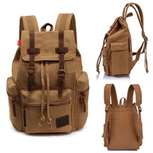 Винтажный Мужской холщовый рюкзак, большая сумка, сумки через плечо, брендовые дорожные сумки Mochila, регулируемые