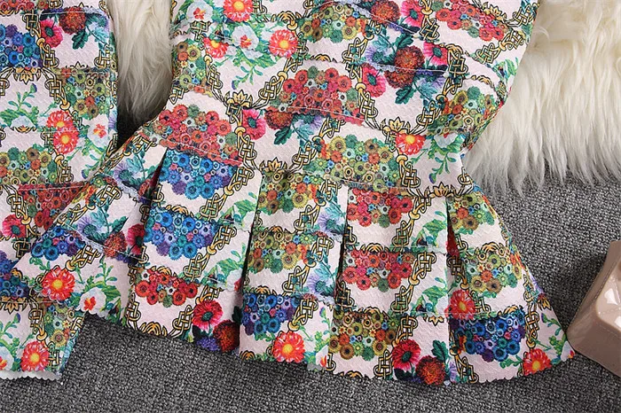 ALPHALMODA летний женский бандажный укороченный топ и юбка, комплект из 2 предметов, цветочный принт, эластичная баска, облегающая куртка, мини-юбка, сексуальные костюмы