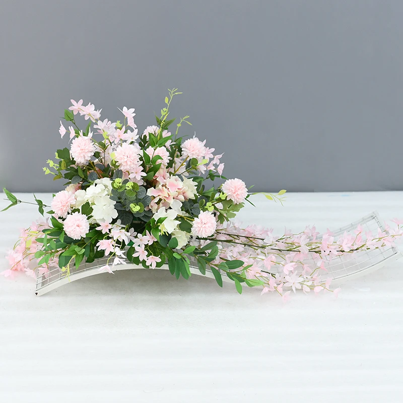 JAROWN Wedding Wrought Iron Wave Grid Props Activity Stage T Station Flower Arrangement Decor Wedding DIY Home Party Decorations (4)
