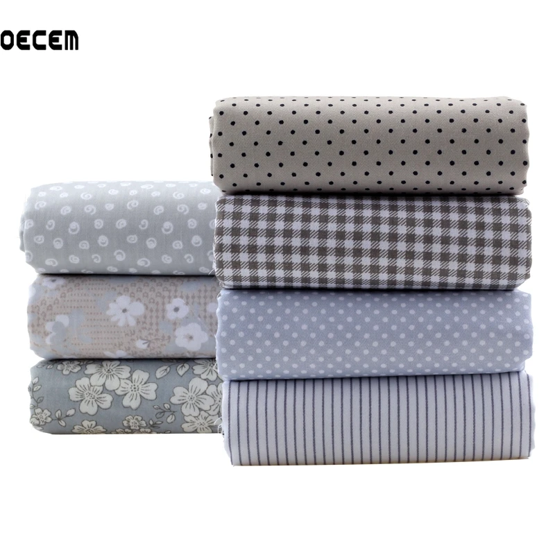 Gray Series Cotton Quilting Fabric Fat Quarter Bundles Fabric Textiles Twill Fabric For
