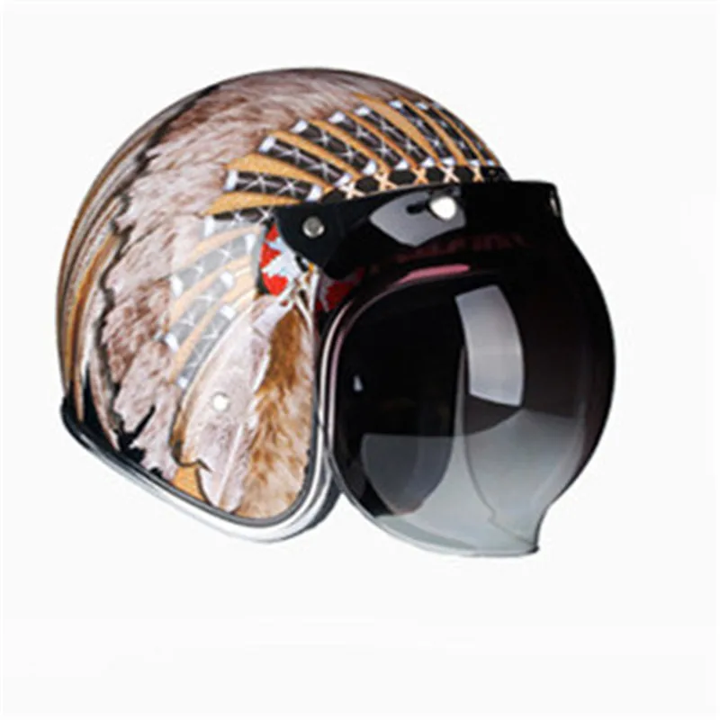 

Motorcycle Street Bike Dual Visor Helmets DOT Approved (Small, Indian Red) open Face Helmet. Certified: FMVSS NO.218; ECE R22.05