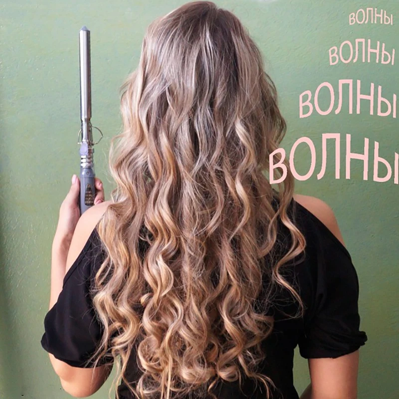 

NuMe Ceramic Curling Iron LED Display Hair Curler 16 19 22 25 mm curling Wand Digital Temperature Styling Tools with glove